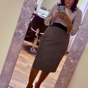 Alex Marie Black and White Pencil Skirt